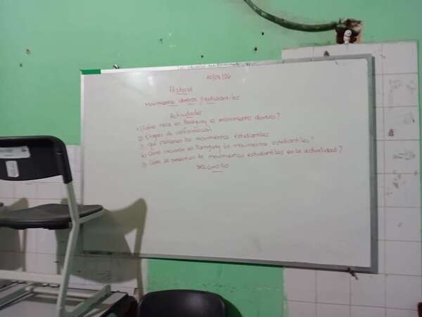 Dan clases en un baño desmantelado: directora dice que la escuela se sostiene sola - Nacionales - ABC Color