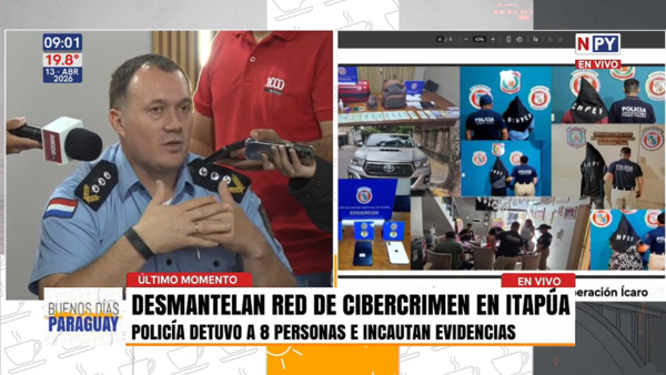 Desarticulan estructura de cibercrimen en Itapúa