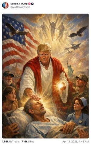 Trump publica una imagen en la que encarna a Jesucristo sanador - Mundo - ABC Color