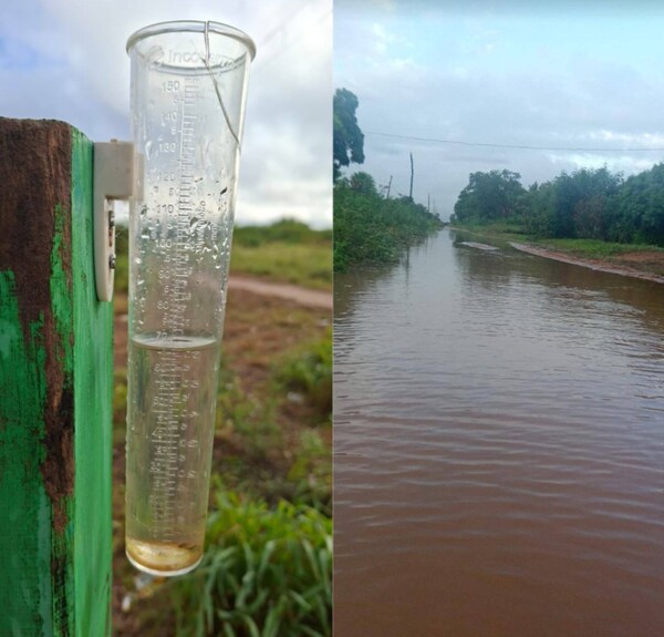 Lluvias traen alivio a Teniente Irala Fernández con altos registros en comunidades