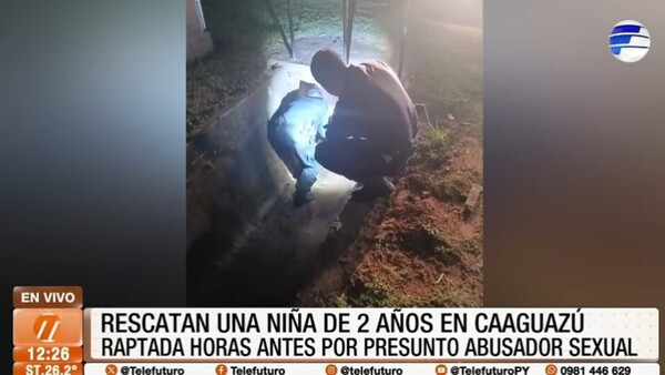 Rescatan una niña de dos años en Caaguazú