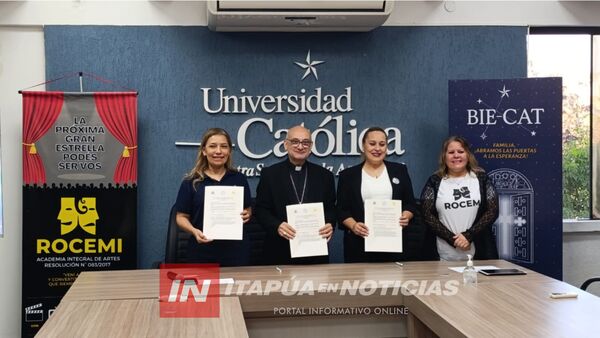 FIRMAN CONVENIO PARA FORTALECER LA BIENAL CATÓLICA 2026 EN ITAPÚA