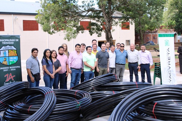 Trinidad amplía su red de agua potable gracias al apoyo de Yacyretá
