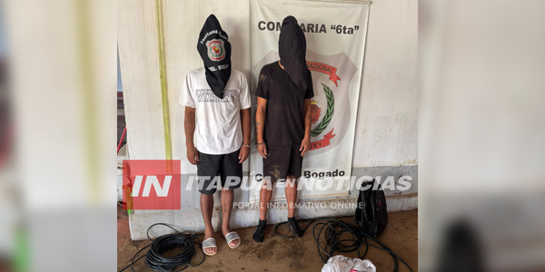 DOS APREHENDIDOS POR HURTO Y RECUPERACIÓN DE OBJETOS EN CORONEL BOGADO