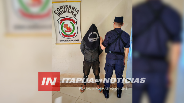 JOVEN APREHENDIDO TRAS AGRESIÓN EN ENCARNACIÓN