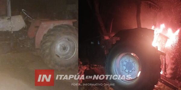 INCENDIO AFECTA DOS TRACTORES EN ESTANCIA DE GENERAL DELGADO