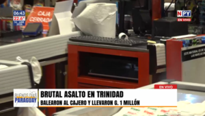 Cajero herido de bala durante violento asalto a minimercado en Asunción