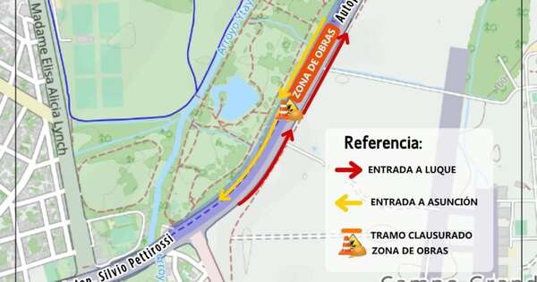 Diario HOY | Cierran media calzada de Silvio Pettirossi por obras del futuro viaducto de Luque