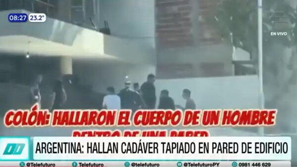 Hallan cuerpo de paraguayo oculto en una pared en Argentina