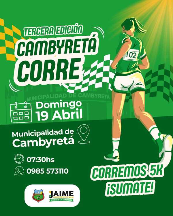 Cambyretá se alista para la tercera edición de “Cambyretá Corre”