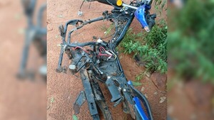 Procedimiento exitoso: Recuperan esqueleto de moto robada que fue desmantelada en tiempo récord