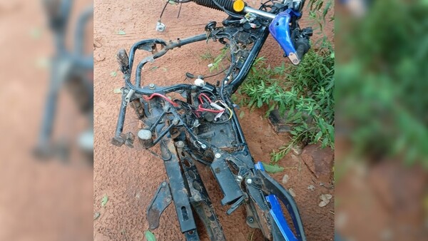 Procedimiento exitoso: Recuperan esqueleto de moto robada que fue desmantelada en tiempo récord