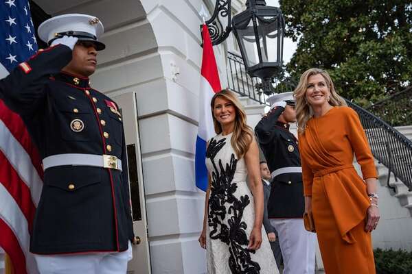 Melania Trump y Máxima de Holanda derrocharon elegancia y distinción en la Casa Blanca - Gente - ABC Color