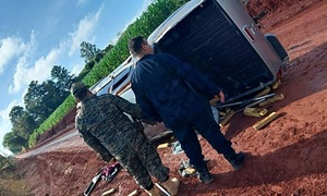 Camioneta cargada con supuesta marihuana vuelca tras persecución policial en Nueva Toledo - OviedoPress