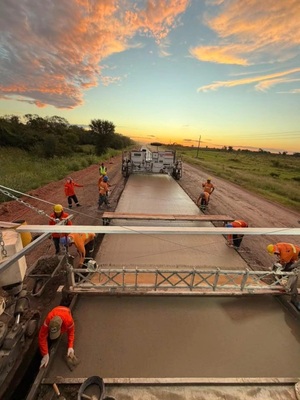 Avanza la primera ruta de hormigón del país en el tramo Pozo Colorado – Concepción - Concepción al Día