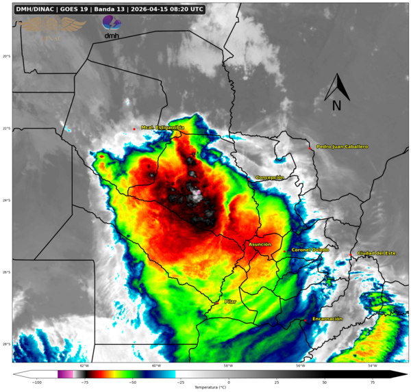 Emiten Boletín de Alerta anunciando tormentas eléctricas con vientos fuertes y caída de granizos - ADN Digital