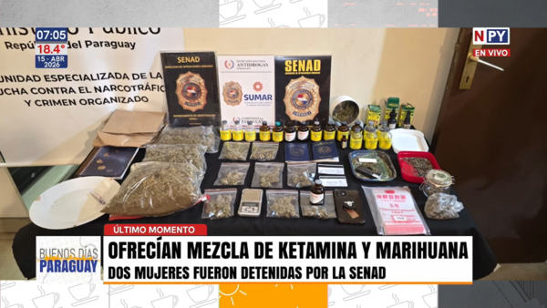 SENAD desarticula red que ofrecía mezcla de marihuana y ketamina por redes sociales