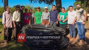 TRINIDAD ENTREGÓ CAÑOS PARA MEJORAR EL SISTEMA DE AGUA POTABLE EN SAN ANTONIO