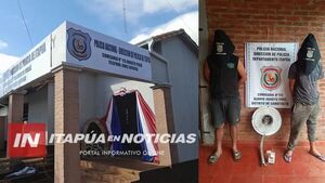APREHENDEN A DOS SOSPECHOSOS DE HURTO Y RECUPERAN OBJETO SUSTRAÍDO EN CAMBYRETÁ