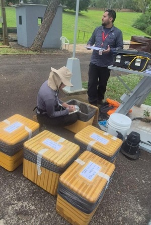 Extraen muestras del río Acaray para análisis por presunta contaminación - ADN Digital