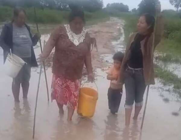 Inundación y aislamiento azotan a familias Enxet en el Chaco - Nacionales - ABC Color