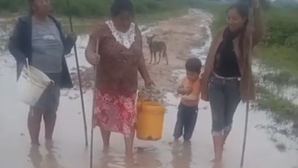 Familias indígenas sobreviven entre inundaciones, hambre y aislamiento en Presidente Hayes