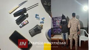 APREHENDEN A HOMBRE CON SUPUESTA COCAÍNA TIPO CRACK EN ENCARNACIÓN