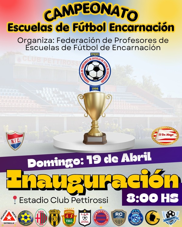 Escuelas de fútbol de Encarnación inauguran la temporada 2026