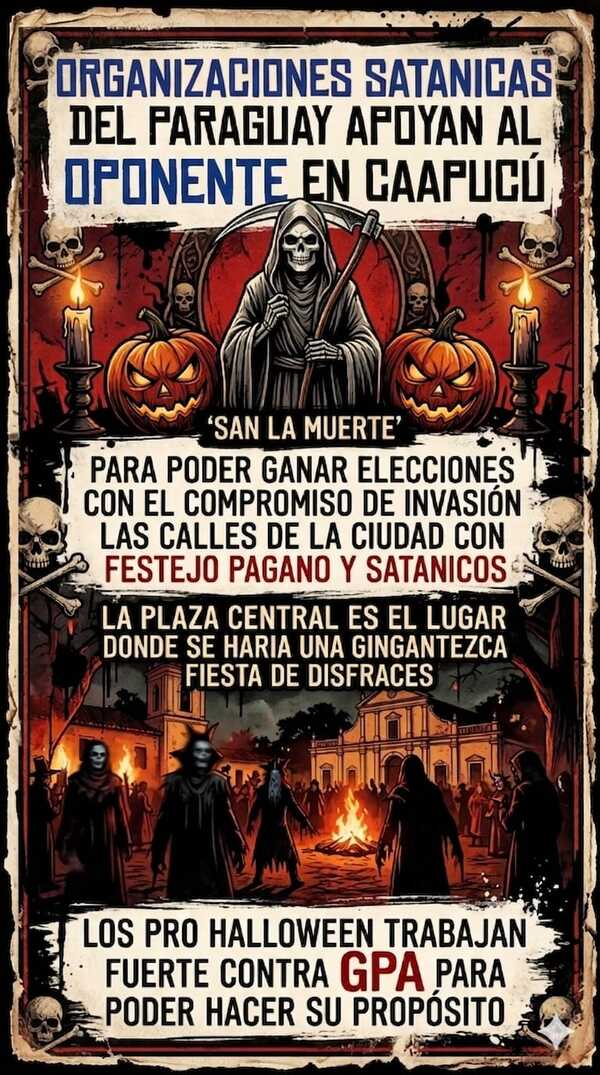 Popular / En Caapucú, intendente desafía a grupos "satánicos" que le contrean: “El mal no va a vencer”