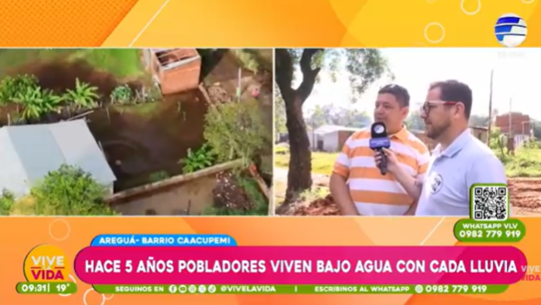 Areguá: Vecinos piden desagüe pluvial decente para evitar inundaciones