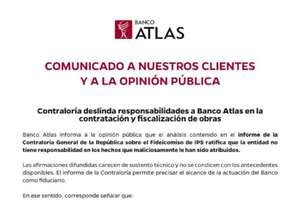 Banco Atlas: Comunicado a nuestros clientes y a la opinión pública - Espacio Reservado - ABC Color