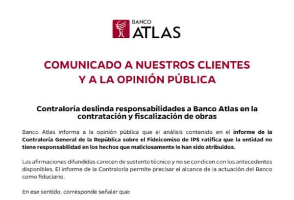 Banco Atlas: Comunicado a nuestros clientes y a la opinión pública - Espacio Reservado - ABC Color