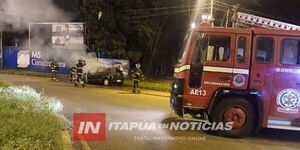 INCENDIO PARCIAL DE VEHÍCULO EN ENCARNACIÓN