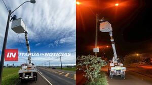 TAREAS DE MANTENIMIENTO MEJORAN EL ALUMBRADO PÚBLICO EN CARMEN DEL PARANÁ