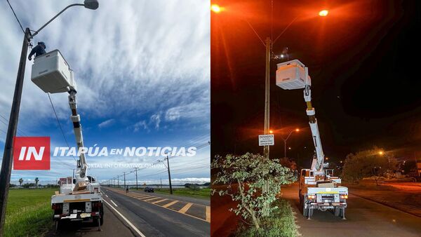 TAREAS DE MANTENIMIENTO MEJORAN EL ALUMBRADO PÚBLICO EN CARMEN DEL PARANÁ