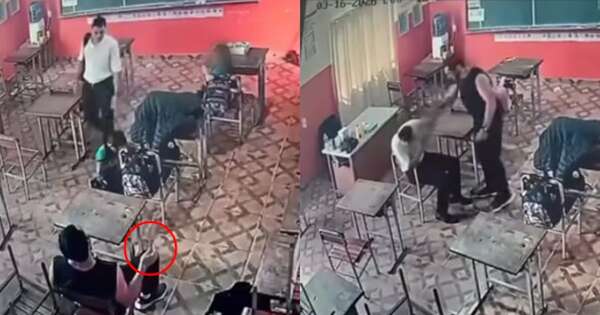 Diario HOY | Docente amenazó a su colega con una navaja y lo golpeó en plena clase por una “broma”