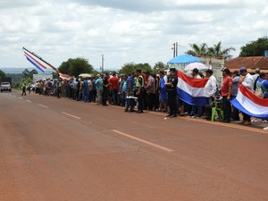 Manifestación en Cruce Ayala esta mañana