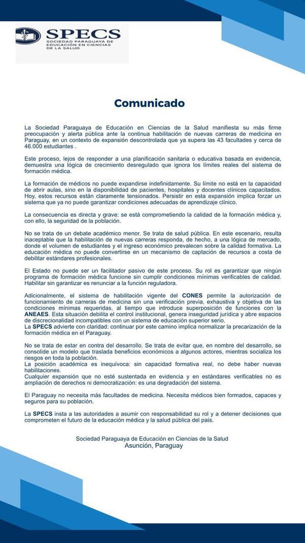 Alertan sobre habilitación “desregulada” de carreras de Medicina y advierten riesgos para la salud pública - El Trueno