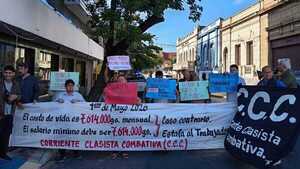 Gremios plantean salario mínimo de G. 7.614.000 por el alto costo de vida