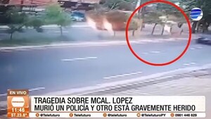 Policía muere en grave accidente sobre Mariscal López
