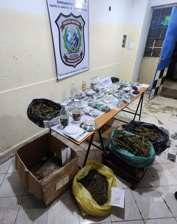 Golpe al microtráfico en Lambaré: Incautan marihuana de alta pureza y detienen a un sospechoso