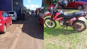 Motociclista y peatón resultan heridos tras accidente en peaje de Trinidad