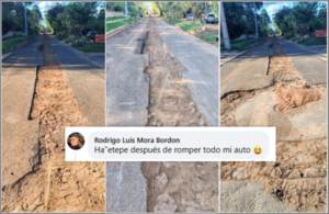 Inician los primeros trabajos para reparación de pavimento en San Ignacio