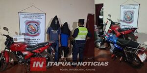 APREHENDEN A DOS HOMBRES Y RECUPERAN MOTOCICLETA HURTADA EN ENCARNACIÓN
