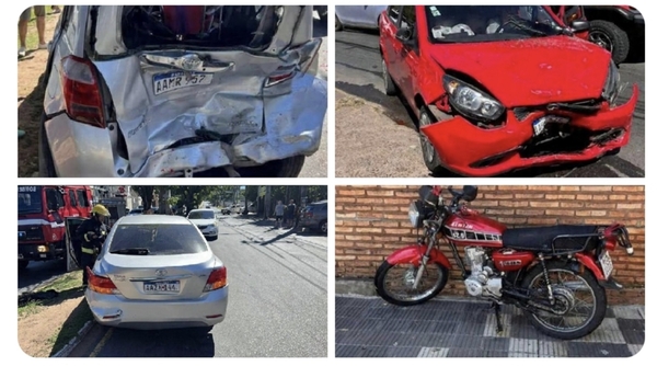 Cuádruple choque sobre Félix Bogado deja seis heridos, entre ellos menores