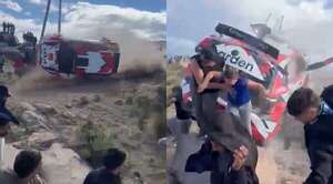 PILOTOS PARAGUAYOS PROTAGONIZAN APARATOSO ACCIDENTE EN RALLY DE ARGENTINA