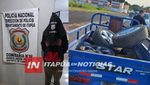 APREHENDEN A HOMBRE TRAS HURTO DE LLANTAS Y RECUPERAN BIENES POR VALOR MILLONARIO EN CAMBYRETÁ