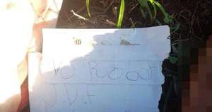 La Nación / Hallan cadáver con una nota que decía: “no robar” en Pedro Juan Caballero