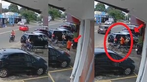 Motociclista sátiro manoseó a una joven que bajaba de un auto