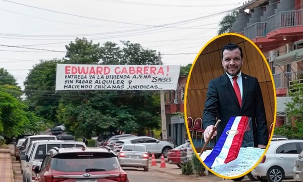 Escrachan frente a Fiscalía de Coronel Oviedo, a polémico funcionario por supuesta deuda de alquiler - OviedoPress